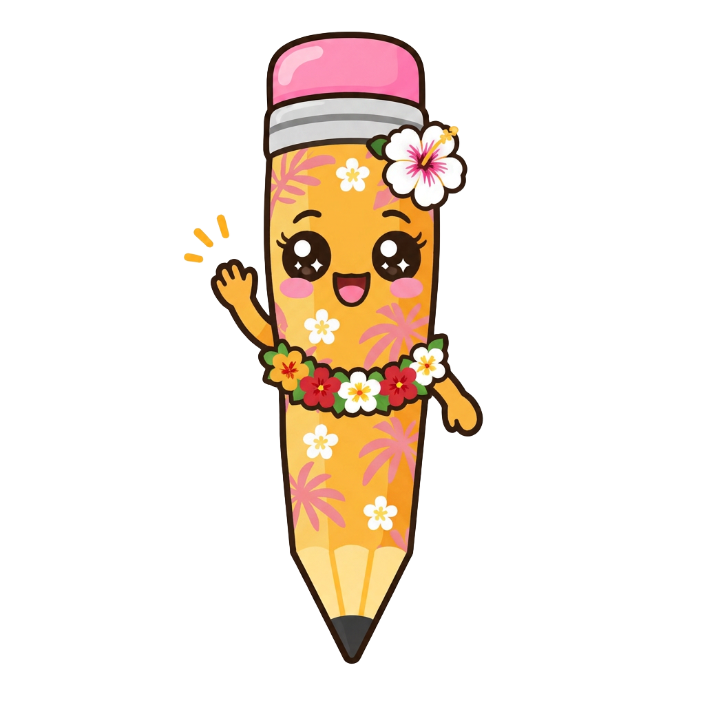 The yellow Hawaiian pencil friend